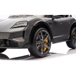 Auto Elettrica Bambini Porsche Taycan Turbo S 12V Nera 1-4 Anni Telecomando