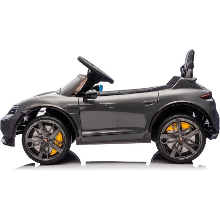 Auto Elettrica Bambini Porsche Taycan Turbo S 12V Nera 1-4 Anni Telecomando