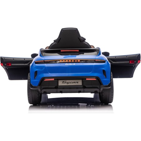 Auto Elettrica Bambini Porsche Taycan Turbo S 12V Blu 1-4 Anni Telecomando