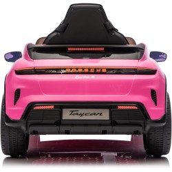 Auto Elettrica Bambini Porsche Taycan Turbo S 12V Rosa 1-4 Anni Telecomando