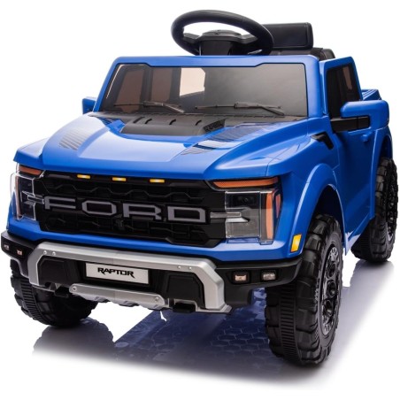 Auto Elettrica Bambini Ford Raptor 12V Blu 1-4 Anni Telecomando LED Bluetooth
