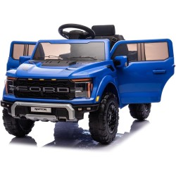 Auto Elettrica Bambini Ford Raptor 12V Blu 1-4 Anni Telecomando LED Bluetooth