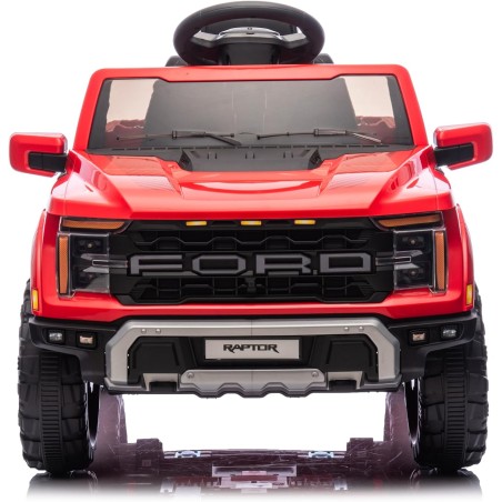 Auto Elettrica Bambini Ford Raptor 12V Rosso 1-4 Anni Telecomando LED Bluetooth