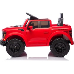 Auto Elettrica Bambini Ford Raptor 12V Rosso 1-4 Anni Telecomando LED Bluetooth