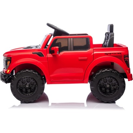 Auto Elettrica Bambini Ford Raptor 12V Rosso 1-4 Anni Telecomando LED Bluetooth