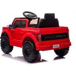 Auto Elettrica Bambini Ford Raptor 12V Rosso 1-4 Anni Telecomando LED Bluetooth