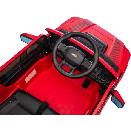 Auto Elettrica Bambini Ford Raptor 12V Rosso 1-4 Anni Telecomando LED Bluetooth