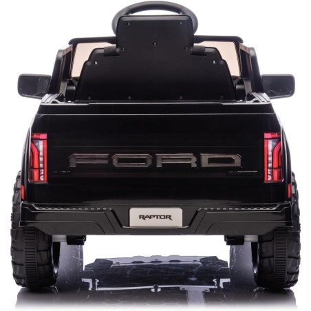 Auto Elettrica Bambini Ford Raptor 12V Nero 1-4 Anni Telecomando LED Bluetooth