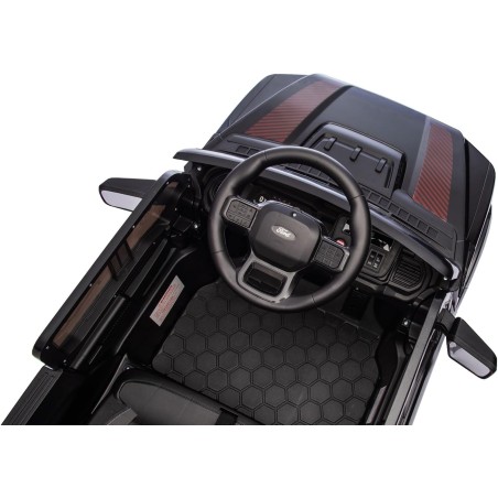 Auto Elettrica Bambini Ford Raptor 12V Nero 1-4 Anni Telecomando LED Bluetooth