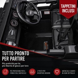 Auto Elettrica Bambini Jeep Wrangler Rubicon 12V Nera 2-5 Anni Telecomando