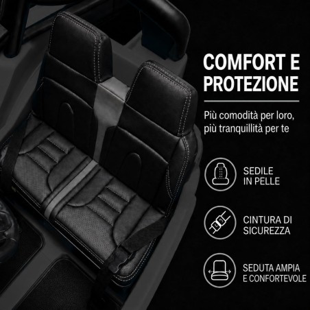 Auto Elettrica Bambini Jeep Wrangler Rubicon 12V Nera 2-5 Anni Telecomando