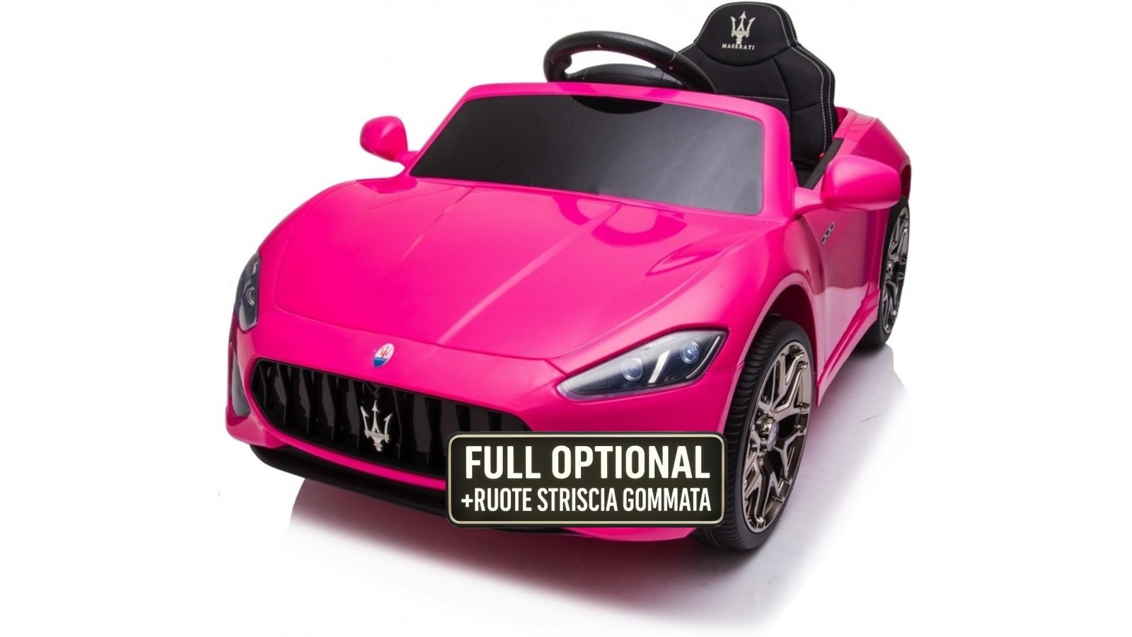 Auto Elettrica Bambini Maserati GranCabrio 12V Rosa 2-4 Anni Telecomando LED