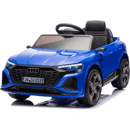 Auto Elettrica Bambini Audi SQ8 e-tron 12V Blu 1-4 Anni Telecomando LED Pelle