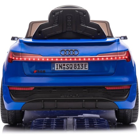 Auto Elettrica Bambini Audi SQ8 e-tron 12V Blu 1-4 Anni Telecomando LED Pelle