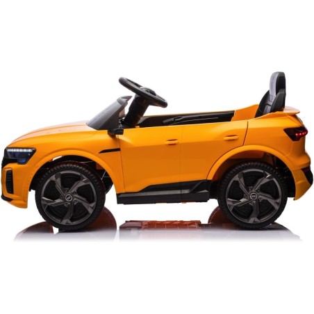 Auto Elettrica Bambini Audi SQ8 e-tron 12V Gialla 1-4 Anni Telecomando LED Pelle