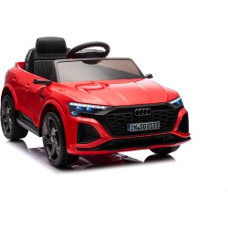Auto Elettrica Bambini Audi SQ8 e-tron 12V Rossa 1-4 Anni Telecomando LED Pelle