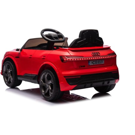Auto Elettrica Bambini Audi SQ8 e-tron 12V Rossa 1-4 Anni Telecomando LED Pelle