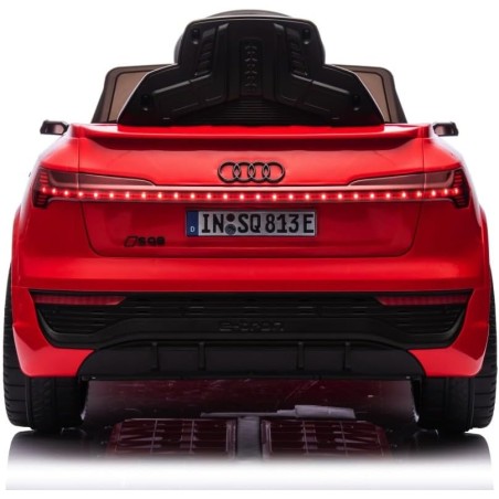 Auto Elettrica Bambini Audi SQ8 e-tron 12V Rossa 1-4 Anni Telecomando LED Pelle