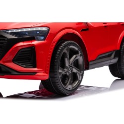 Auto Elettrica Bambini Audi SQ8 e-tron 12V Rossa 1-4 Anni Telecomando LED Pelle