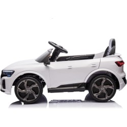 Auto Elettrica Bambini Audi SQ8 e-tron 12V Bianca 1-4 Anni Telecomando LED Pelle