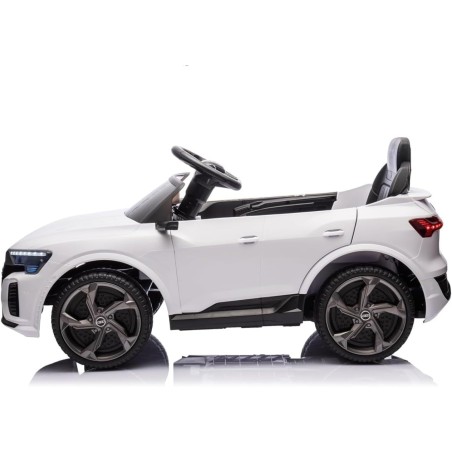 Auto Elettrica Bambini Audi SQ8 e-tron 12V Bianca 1-4 Anni Telecomando LED Pelle