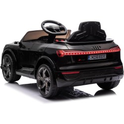 Auto Elettrica Bambini Audi SQ8 e-tron 12V Nera 1-4 Anni Telecomando LED Pelle