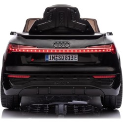 Auto Elettrica Bambini Audi SQ8 e-tron 12V Nera 1-4 Anni Telecomando LED Pelle