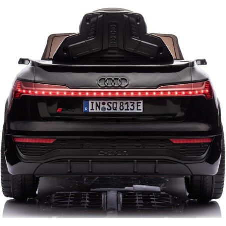 Auto Elettrica Bambini Audi SQ8 e-tron 12V Nera 1-4 Anni Telecomando LED Pelle