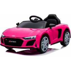 Auto Elettrica Bambini Audi R8 Spyder 12V Rosa 1-4 Anni Telecomando LED Pelle