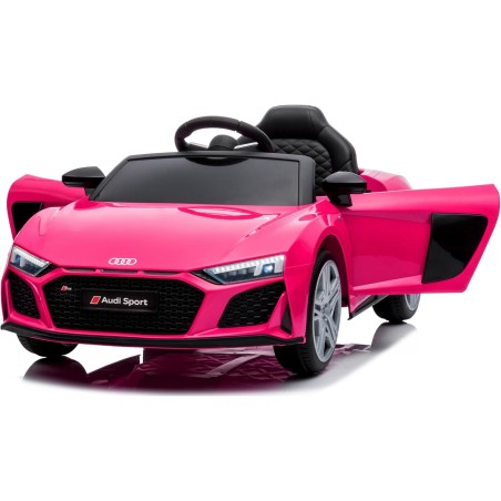 Auto Elettrica Bambini Audi R8 Spyder 12V Rosa 1-4 Anni Telecomando LED Pelle
