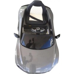 Auto Elettrica Bambini Audi R8 Spyder 12V Grigia 1-4 Anni Telecomando LED Pelle