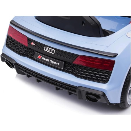 Auto Elettrica Bambini Audi R8 Spyder 12V Blu 1-4 Anni Telecomando LED Pelle