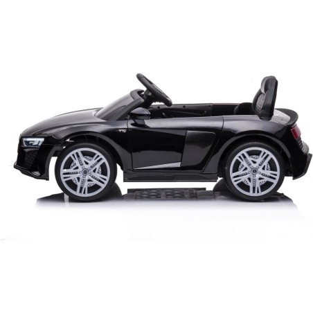 Auto Elettrica Bambini Audi R8 Spyder 12V Nera 1-4 Anni Telecomando LED Pelle