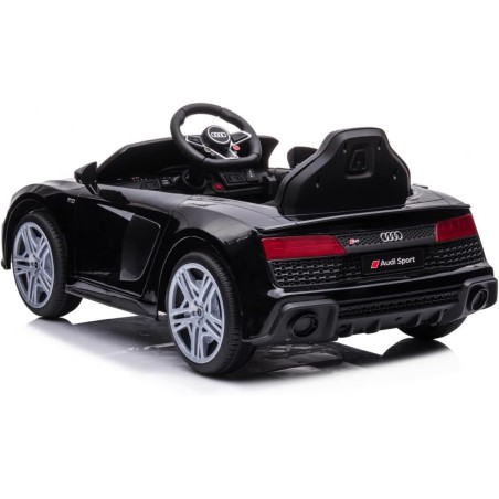 Auto Elettrica Bambini Audi R8 Spyder 12V Nera 1-4 Anni Telecomando LED Pelle