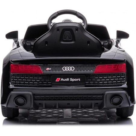 Auto Elettrica Bambini Audi R8 Spyder 12V Nera 1-4 Anni Telecomando LED Pelle