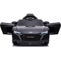 Auto Elettrica Bambini Audi R8 Spyder 12V Nera 1-4 Anni Telecomando LED Pelle
