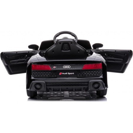 Auto Elettrica Bambini Audi R8 Spyder 12V Nera 1-4 Anni Telecomando LED Pelle