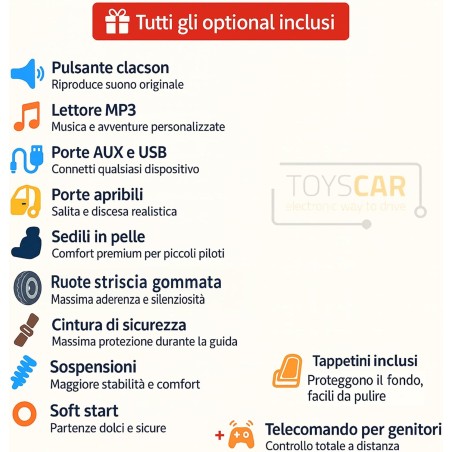 Auto Elettrica Bambini Audi R8 Spyder 12V Gialla 1-4 Anni Telecomando LED Pelle