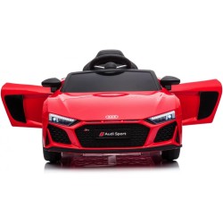 Auto Elettrica Bambini Audi R8 Spyder 12V Rossa 1-4 Anni Telecomando LED Pelle