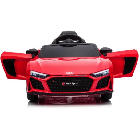 Auto Elettrica Bambini Audi R8 Spyder 12V Rossa 1-4 Anni Telecomando LED Pelle