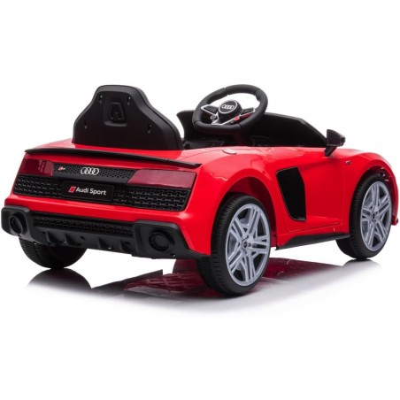 Auto Elettrica Bambini Audi R8 Spyder 12V Rossa 1-4 Anni Telecomando LED Pelle