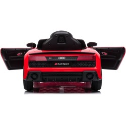 Auto Elettrica Bambini Audi R8 Spyder 12V Rossa 1-4 Anni Telecomando LED Pelle