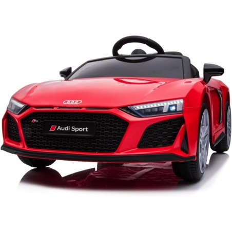 Auto Elettrica Bambini Audi R8 Spyder 12V Rossa 1-4 Anni Telecomando LED Pelle