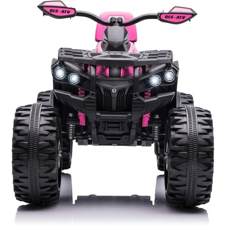 Quad Elettrico Bambini ATV 12V 14Ah 4x4 Rosa 1-4 Anni Sospensioni LED MP3