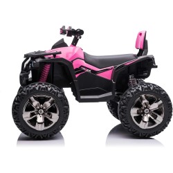Quad Elettrico Bambini ATV 12V 14Ah 4x4 Rosa 1-4 Anni Sospensioni LED MP3