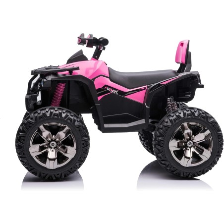 Quad Elettrico Bambini ATV 12V 14Ah 4x4 Rosa 1-4 Anni Sospensioni LED MP3
