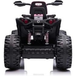 Quad Elettrico Bambini ATV 12V 14Ah 4x4 Rosa 1-4 Anni Sospensioni LED MP3