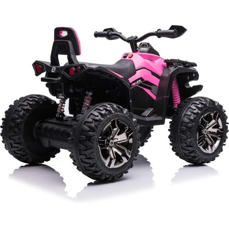 Quad Elettrico Bambini ATV 12V 14Ah 4x4 Rosa 1-4 Anni Sospensioni LED MP3