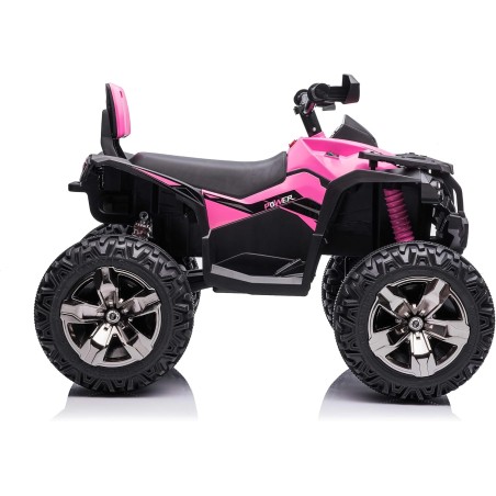 Quad Elettrico Bambini ATV 12V 14Ah 4x4 Rosa 1-4 Anni Sospensioni LED MP3