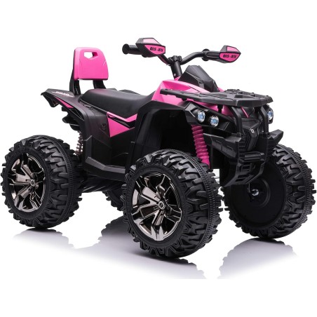 Quad Elettrico Bambini ATV 12V 14Ah 4x4 Rosa 1-4 Anni Sospensioni LED MP3